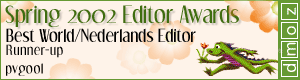 2002 Mozzie - Best World/Nederlands Editor Runner-up